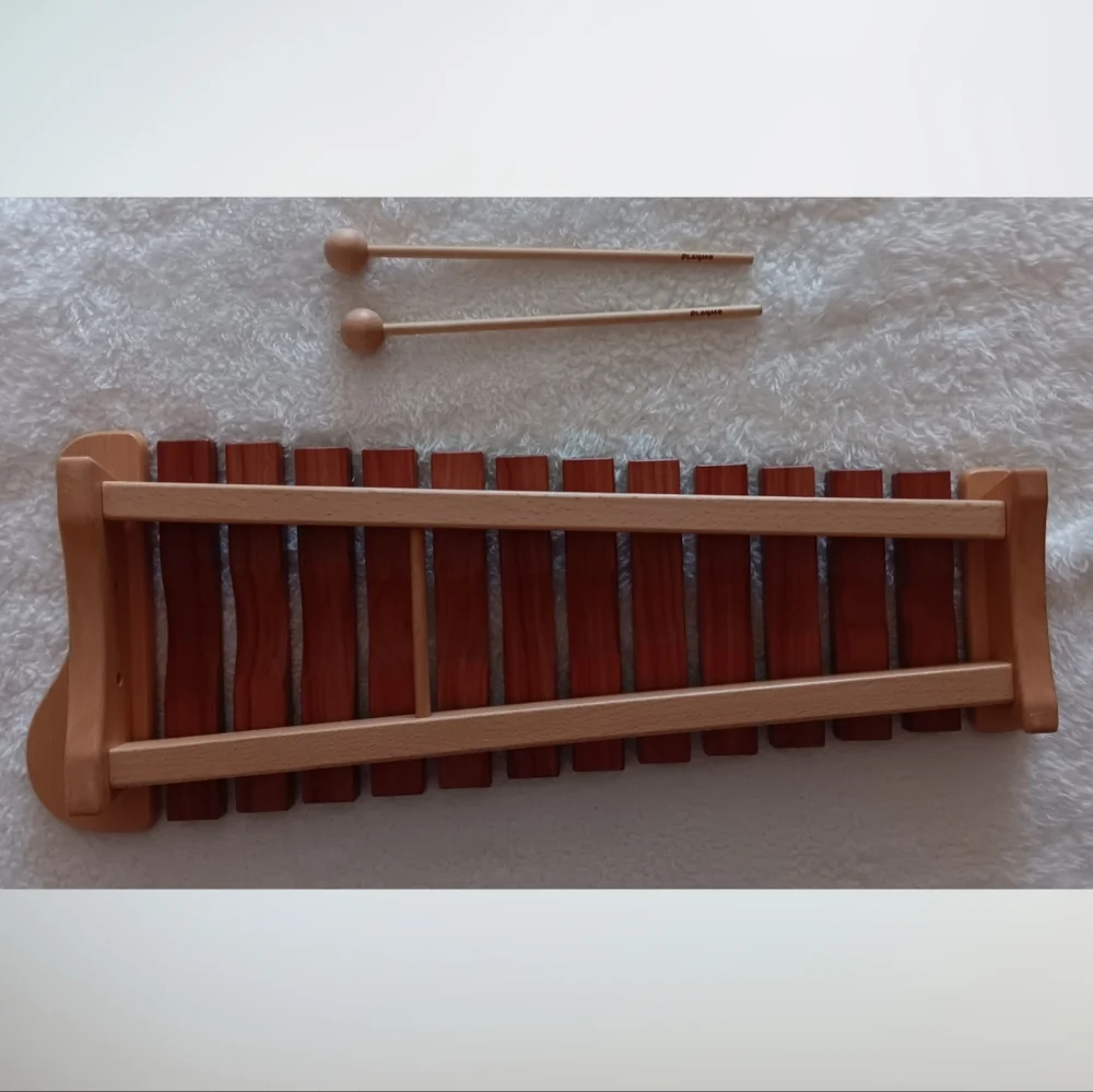 Playme Wooden Xylophone 12 Key Musical Toy With Mallets